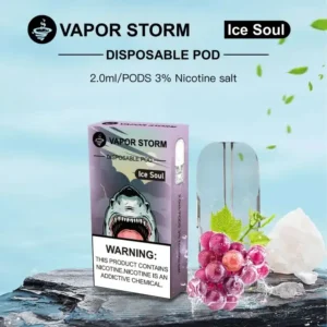 VAPOR STORM 風暴五代通用煙彈 2ml 儲油空間進化 陶瓷霧化技術 3% 鹽度極致濃郁配方 適配四/五/六代主機 【限時買 6 盒贈主機】台灣現貨