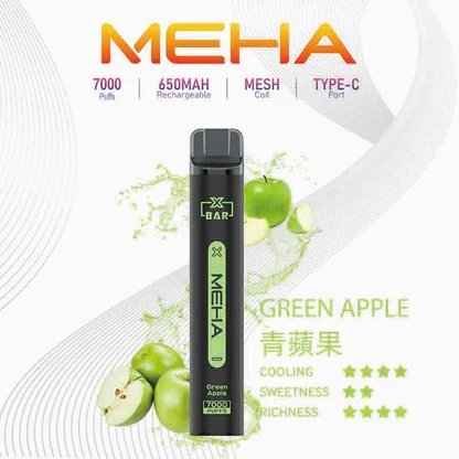 MEHA XBAR 魅嗨小黑條 7000 黑系科技美學 Mesh 網芯瞬時爆發 3% 丁鹽擊喉配方 850mAh 大電量續航不焦慮 台灣現貨:圖片 3